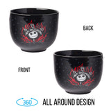 Silver Buffalo Disney Nightmare Before Christmas Jack Skellington Ceramic Ramen Noodle Rice Bowl with Chopsticks, Microwave Safe, 20 Ounces