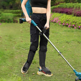 OLizee® 1 Pair Adjustable Trimmer Gaiters Mowing Shin Guards Gardening Knee Pads Chainsaw Shin Guards Weed Eating Leg Protectors for Outdoor Activities Black