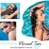 Loetere 16 Pairs Acrylic Ocean Summer Earrings for Women Beach Teardrop Hawaiian Tropical Dangle Earrings Bulk Gift Jewelry(Ocean)