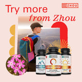 ZHOU Thyroid Support - Thyroid Supplement for Women & Men with Zinc, Iodine, & Selenium, Cellular Energy Thyroid Complex with Ashwagandha, Kelp - 120 Veggie Capsules (Pack of 1)