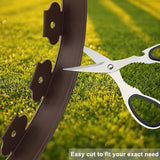 40 Ft Landscape Edging Kit, Brown Garden Edging Border with 40 Edging Garden Stakes, Plastic Landscaping Edging Roll for Flower Bed Lawn Driveway Yard