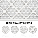 Komashr 14x18x1 Air Filter MERV 8 (2-Pack), HVAC/Furnace AC Filter Replacement, Dust Defense–Comparable with MPR 600 & FPR 5 (Actual 13.75x17.75x0.75)