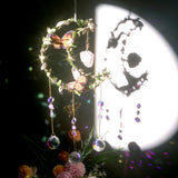 Suncatcher - Amethyst Moon Crystal Sun Catcher Window Hanging, Good Luck Charms Gifts for Women Chrismas Thanksgiving Birthday Crystal