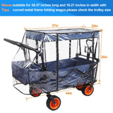 Waterproof Collapsible Wagon Rain & Sun Cover - Windproof UV-Resistant Canopy for Stroller/Trolley/Cart Accessories, Suit for Camping Picnic Garden Use