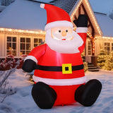 COMIN 4FT Christmas Inflatables Decorations Outdoor Blow Up Santa Claus Inflatable with Built-in LEDs for Yard Lawn Garden