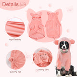 NACOCO Halloween Pig Dog Costume - Pet Christmas New Year Hoodie Warm Party Coat Outfit for Small and Medium Cat Dog Clothes(Pink Pig,XL)