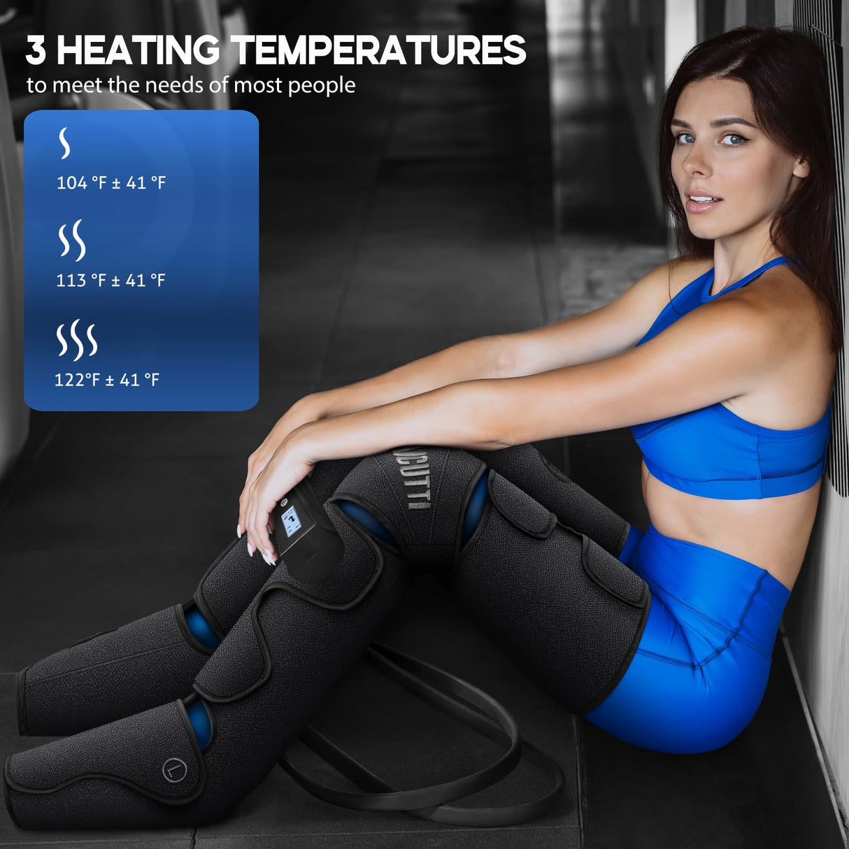AICUTTI Air Compression Leg Massager with Heat - Circulation Booster for Foot, Calf, Knee & Thigh Pain Relief - Gifts for Women, Men, Dad, & Mom for Mother's Day, Father's Day, Birthdays & Christmas