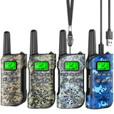 Inspireyes Walkie Talkies for Kids Rechargeable,Toys for Boys and Girls Ages 3-12, 4 Pack Long Range 2-Way Radios, Birthday Gifts,Christmas Stockings, Outdoor Play, Family Games, Hiking Camping Gear
