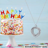 IEFLIFE 80th Birthday Gifts for Women - 80th Birthday Necklace for Women