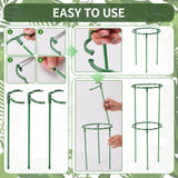 Moiggonoy 36 Pack Plant Support Stakes Sets - Versatile Plant Cages, Stackable Garden Flower Support， Small Plant Stakes for Indoor Plants,Tomato,Monstera, Peony, Hydrangea, Climbing Plants