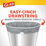 Glad Medium Drawstring Trash Bags with Clorox, 8 Gal, Lemon Fresh Bleach, 80 Ct (Package May Vary)