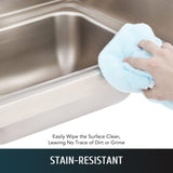 WILPREP Commercial Hand Sink, NSF Stainless Steel Sink Commercial Utility Sink with Gooseneck Faucet and Strainer, 17x15 Inch Wall Mount Kitchen Sink for Restaurant Bar RV Bathroom Laundry Room