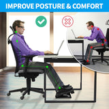 Scalebeard Foot Rest for Under Desk at Work,Height Adjustable Infinite Angle Ergonomic Foldable Footrest for Office, Gaming,Computer, Removable Pad Desk Foot Stool with Massage Beads,for All Seasons
