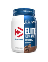 Dymatize Elite 100% Whey Protein Powder, Chocolate, 25g of Protein, 5.5g BCAAs, Less Than 140 Cal., Gluten Free, 3g Carb, 2g Sugar, 3g Fat (25 Servings)