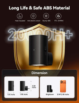 Brightown 2 Pack Black White Night Lights Plug into Wall, Modern Night Light with Rotating Plug, Dusk to Dawn Sensor, 0-100LM Stepless Dimming Aora Night Light for Hallway Bedroom Bathroom,Amber
