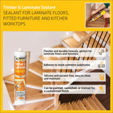 Everbuild EVBTIMBOAK Timber and Laminate Sealant Oak C3, Set of 1