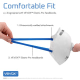 VEVOX™ N95 Masks for Adults – NIOSH Approved – 10 or 20 Pack – Valved Particulate Respirator with Comfort-Plus Seal – Dust Masks for Construction Work, Sanding, Woodworking, Mold, Drywall & Pollen