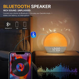 Geuuap Sunrise Alarm Clock White Noise Machine with Bluetooth Speaker,Khaki