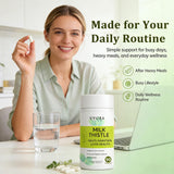 uvora Milk Thistle Capsules, Plant-Based Ingredient Formula with Turmeric, Inositol & Vitamin C – 60 Vegetarian Capsules, Non-GMO, Gluten Free