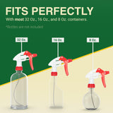 Heluva Green Spray Bottle Nozzle Replacement, Bottle Tops Only - Sprayer Nozzle Triggers for Heavy Duty, Commercial, Home Cleaning Solutions - Fits 8,16,24,32 oz Plastic & Glass Bottles, Red 6 pack