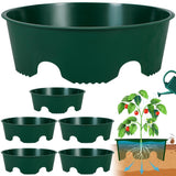 GJQ 6PCS 12 Inches Plant Rings for Outdoor Plants, Plant Rings, Planting Ring, Planting Grow Rings to Separate Rock and Pest for Deep Watering Veggies Herbs and Flowers