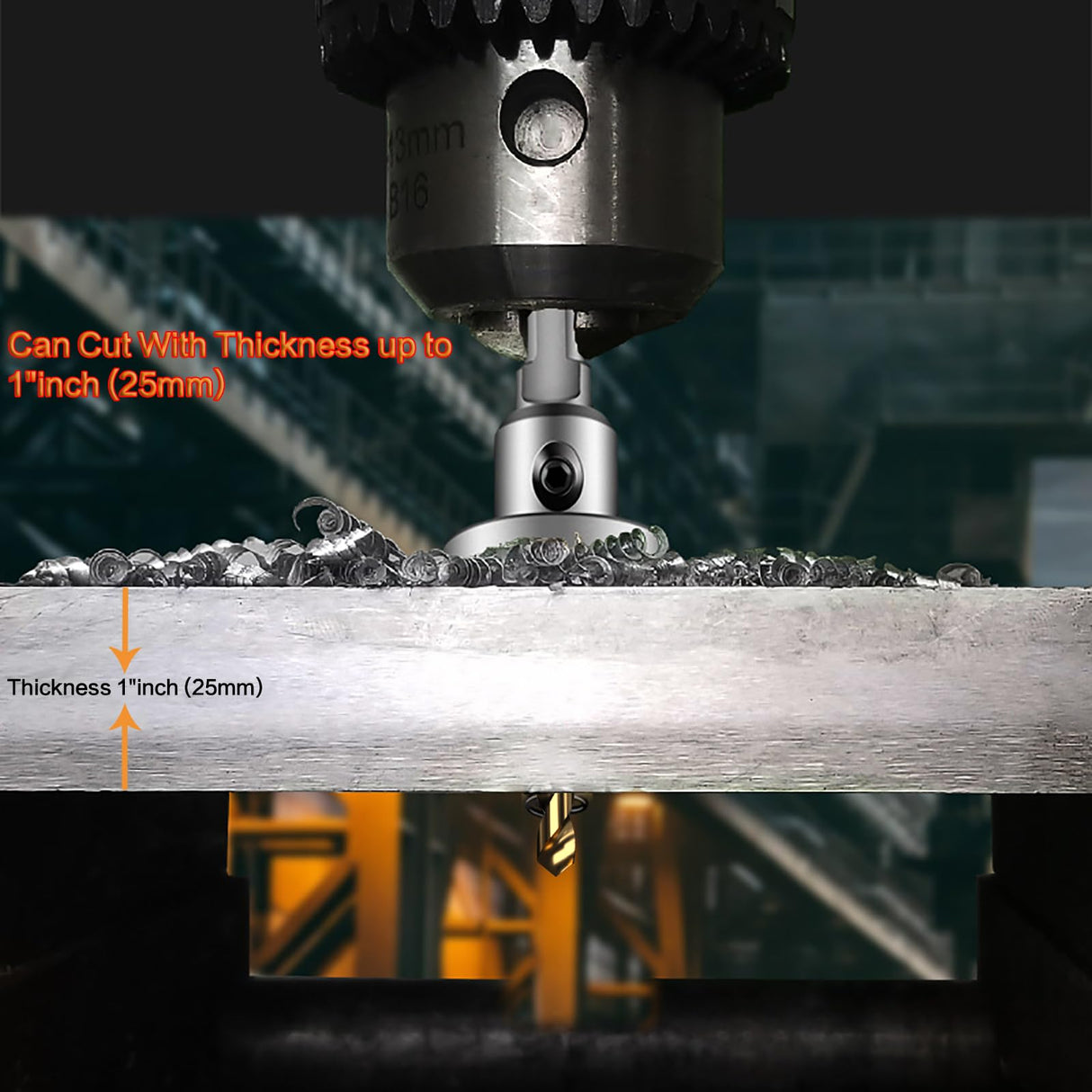 3-3/8" TCT Hole Saw for Hard Metal, Heavy Duty 85mm Tungsten Carbide Tipped Hole Cutter with Spring-Loaded Pilot Drill Bit for Stainless Steel, Metal, Iron, and Plastic.