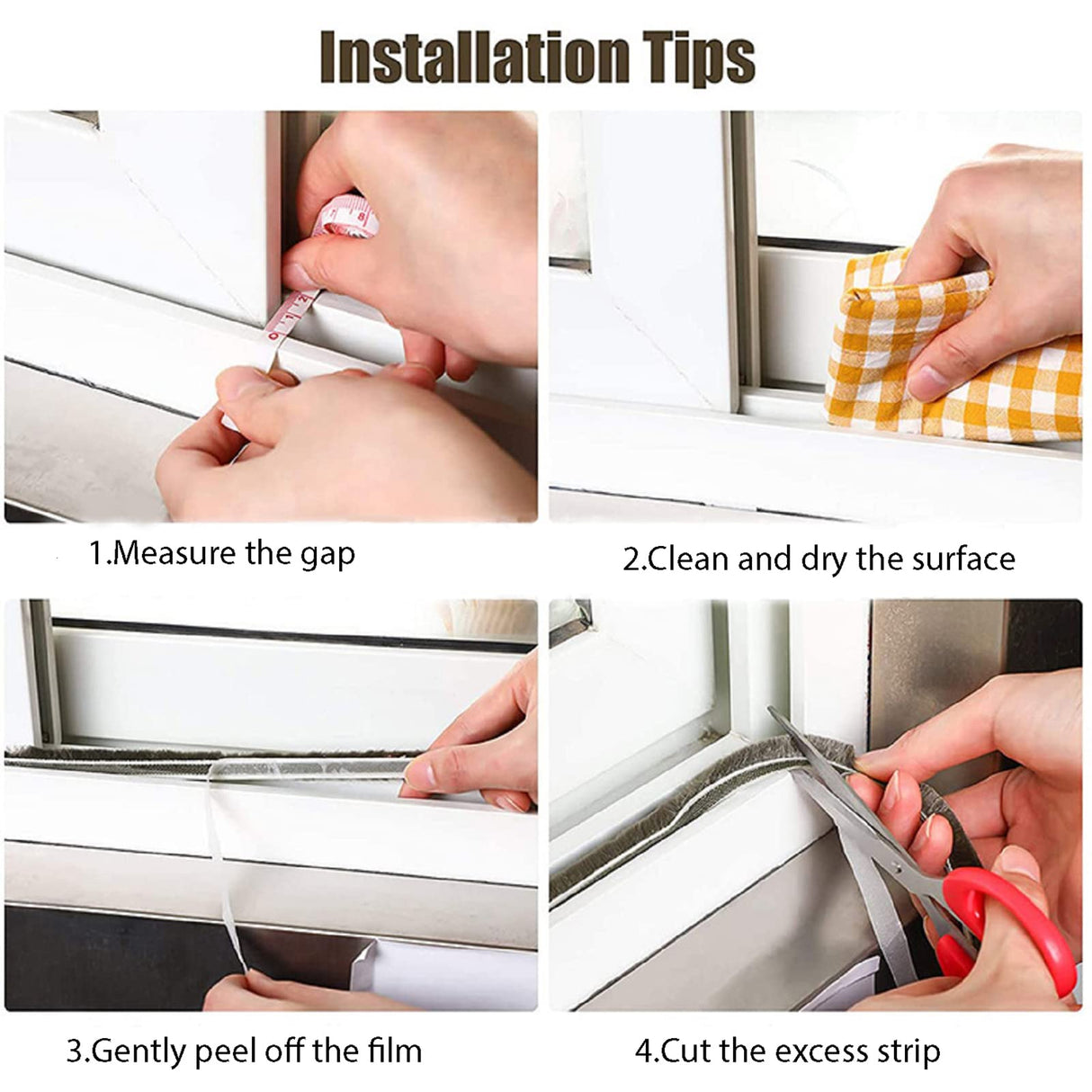 Weather Stripping Door Window Seal Strip 33 Ft, Selfadhesive Strong Adhesion, soundproofing, Draft Blocker, Dustproof, Suitable for Doors and Windows Cabinet Doors, 0.35 Wide X 0.35 Inch Thick, Gray