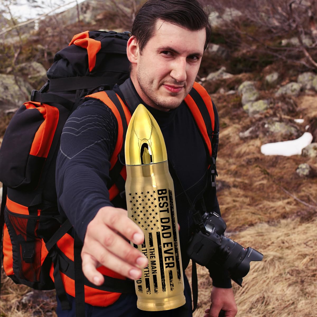 Limima Gifts for Dad – Christmas, Xmas, Birthday Gift, Best Dad Ever Gift for Fathers Day, 17oz American Flag Tumbler, Thoughtful Present from Daughter, Son, for Husband from Wife