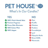 One Fur All Pet House Christmas Candles, Long Lasting, Clean Burning, Soy Wax Scented Candles for Pet Odor, Evergreen Forest