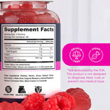Magnesium Glycinate 400mg Gummies - Relax & Sleep, Men & Women, Raspberry