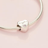 PANDORA Daughter Heart Charm - Compatible with PANDORA Moments - Sterling Silver - Gift for Her - Jewelry for Women with Gift Box