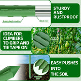 Fabulas Garden Stakes 16 Inch 30 Pack, Diy 4ft 5ft 6ft 7ft 8ft Tomato Stakes Plastic Coated Metal Plant Sticks Stakes Supports with 20 Connectors 15 Rotatable Clips for Indoor Outdoor Plants Vegetable