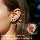 limerencia Hypoallergenic Screw Back Titanium Earrings Set for Women Men