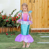 Meland Princess Dress Up for Girls - Dress Up Clothes for Little Girls with Cape, Princess Toys for Girls Age 3,4,5,6 Year Old, Christmas Birthday Gift for Toddler Girls Halloween Role Play