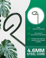 6 Pack 35.4 In Metal Plant Stakes, Plant Support Stakes with 15 Twist Ties