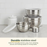 Cuisinart 3-Piece Stainless Steel Mixing Bowl Set with Lids, CTG-00-SMB