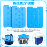 Hoolerry 10 Pcs Large Ice Packs for Cooler 10 x 13 Inch Space Saving Freezer Packs-Reusable Long Lasting for Cooler Totes for Keeping Food Fresh (Light Blue)
