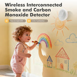 Smoke Detector Smoke and Carbon Monoxide Detector Smoke Detector Carbon Monoxide detectors 10-Year Battery Life, Battery-Powered Smoke and Carbon Monoxide Alarm Combination 3 Pack