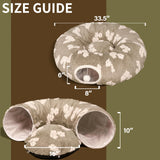 Pesen Christmas Cat Tunnel Bed with Soft Cushion, Cat Toys for Indoor Cats Enhance Bonding Between Pets and Owners, Encourage Exploration, and Satisfy Natural Instincts for Kittens, Dogs, and Rabbits