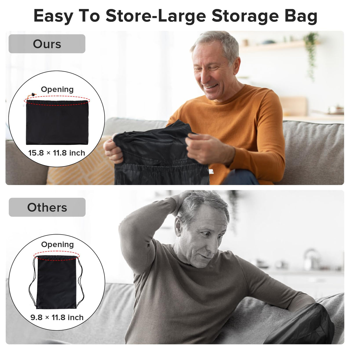 Upgraded Mobility Scooter Storage Cover,SRIMMIT Heavy Duty 420D Oxford Fabric Electric Scooter Cover, Waterproof,Anti-UV,Durable with Waterproof Strip,Reflective Strips,3 Buckles (XL 57" x 27" x 39")