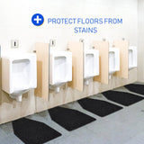 Nuanchu 20 Pack Urinal Mats for Men, Non-Slip Urinal Floor Mats for Commercial Use, Highly Absorbent, Bathroom Floor Pads for Men's Restroom (Black)