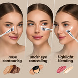 Albeaut Concealer Makeup Brushes 2 PCS Angled Brushes for Liquid, Cream, Stick Concealer Foundation Nose Contour Eyeshadow Blending(193-2pcs)