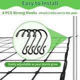 Trellis Netting, Scrog Net 4×4 ft, Heavy-Duty, Grow Tent Accessories, 2 Pcs