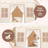 Senodeer Kids Play Tent Indoor: with Mat, Tassel Garland - Girl Tent Indoor Playhouse for Kids Toys for Boy Girl Birthday Gift