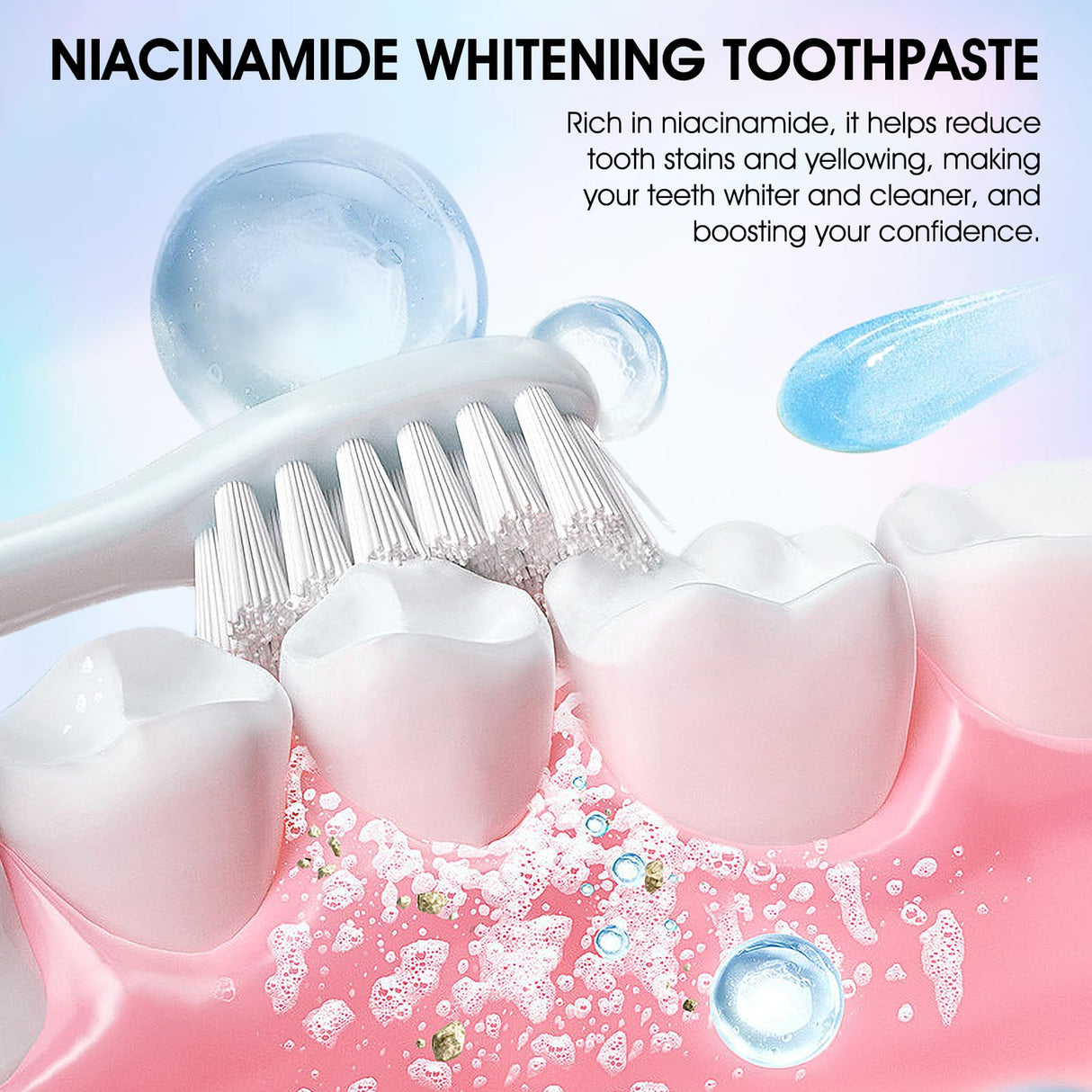 Niacinamide Whitening Toothpaste,Niacinamide Intensive Whitening Toothpaste, Niacinamid Toothpast,Niacinamide White Toothpastes,Complete Care Toothpastes,Remove Tooth Stains （2 PCS）