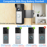 Anti-Theft Doorbell Mount Compatible with Ring Newest 2026 Battery Doorbell/Plus/Pro, No Drill Wireless Video Camera Doorbell Bracket with Rain Cover for Apartment Rental, Not for Security Door