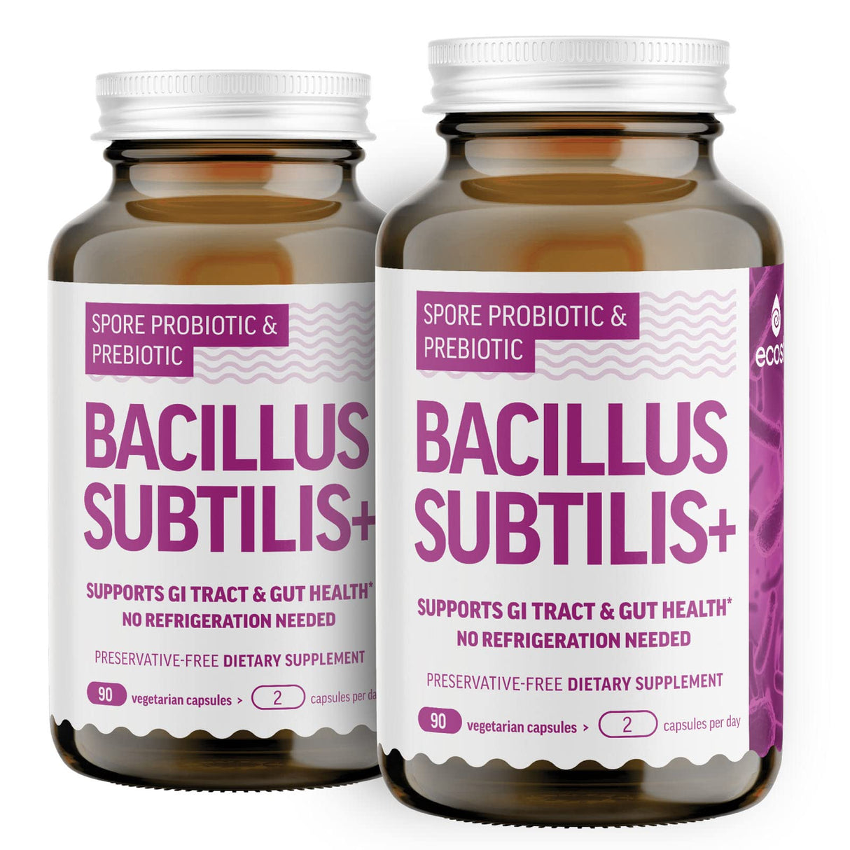 Bacillus Subtilis Spore Based Probiotic — High Potency Strain with Prebiotic for Balanced Belly | Daily Gut Health & Microbiome Support for Family | 6 Billion CFU Per Day | 180 Vegetarian Capsules