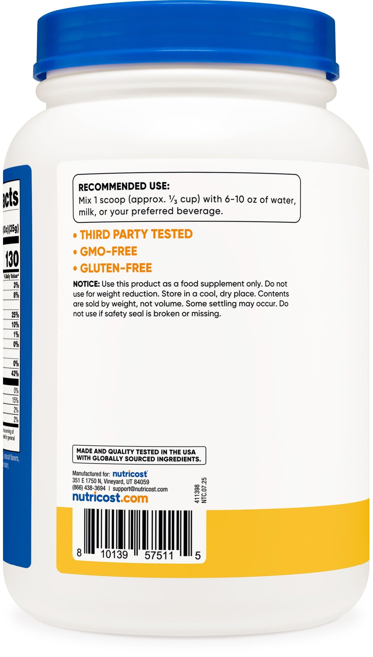 Nutricost Whey Protein Powder Pineapple (2 LBS) - Gluten-Free, GMO-Free, from Whey Protein Concentrate