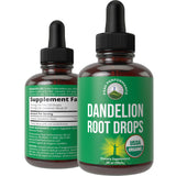Dandelion Root Extract. USDA Organic Vegan Herbal Liquid Tincture Dandelions Supplement For Women and Men. Leaf Tonic For Immune, Liver, Gut Health. Zero Sugar, Gluten Free Supplements Not Capsules