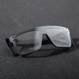 BINGKING UV400Transition Photochromic Safety Glases Light to Dark Grey Lenses ANSI Z87 Impact Approved Wraparound Style Frame (Black)